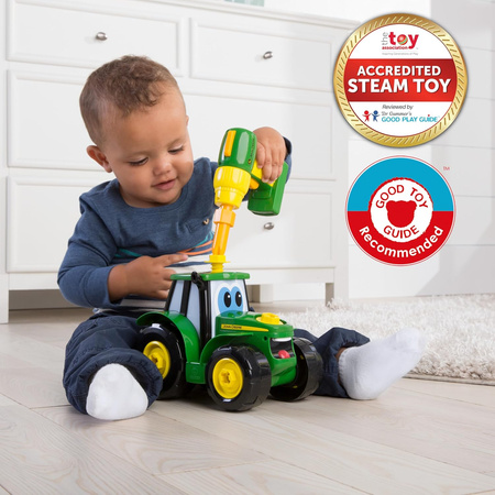 TOMY JOHN DEERE ZBUDUJ TRAKTOR JOHNNY 46655 WKRĘTARKA ZESTAW MAJSTERKOWANIA