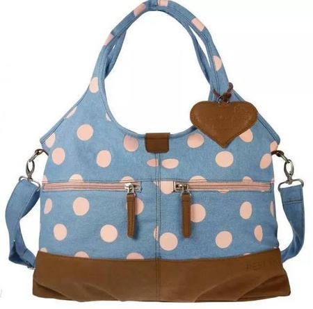 DUŻA TORBA TOREBKA KIESZENIE FRIENDS KROPKI