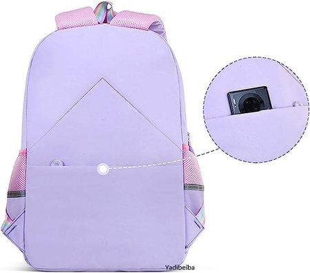 JEDNOROŻEC PLECAK SZKOLNY TORNISTER 1-3 BRELOK ODBLASKI KIESZONKA NA BIDON