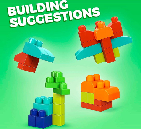 MEGA BLOKS KLOCKI 60 KLOCKÓW DUŻA TORBA GVX10 ZESTAW EKO