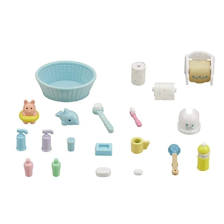 SYLVANIAN FAMILIES ŁAZIENKA W STYLU WIEJSKIM WANNA TOALETA ZESTAW