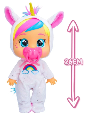 CRY BABIES DREAMY JEDNOROŻEC LALKA BOBAS PŁACZE LOVING CARE
