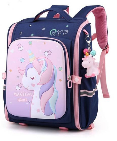 JEDNOROŻEC TORNISTER PLECAK SZKOLNY A4 + BRELOK