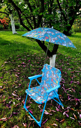 JEDNOROŻEC KRZESEŁKO KRZESŁO Z PARASOLEM LEŻAK DZIECI NA PLAŻĘ DO OGRODU