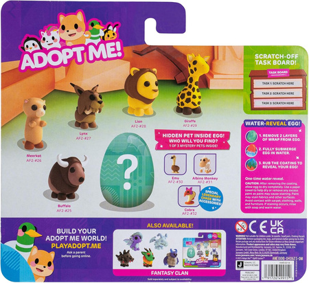 Adopt Me Surprise Zestaw 6 Figurek Figurki Animal Life Roblox + Kod do gry