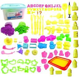 PIASEK KINETYCZNY 2 KG PIASKOWNICA FOREMKI 100 SZT