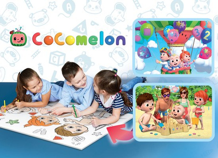 Cocomelon Puzzle dwustronne podłogowe 2x24 Bądź uprzejmy dla wszystkich
