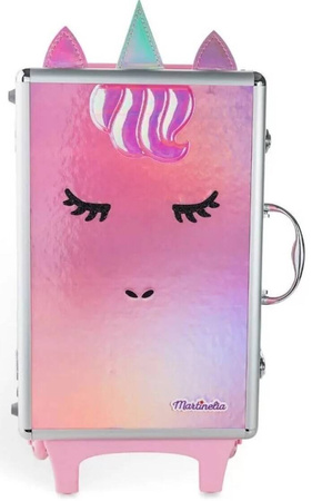 MARTINELIA JEDNOROŻEC MAKIJAŻ DZIECI KUFEREK WALIZKA KOSMETYKI XL