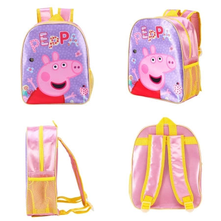 PEPPA PIG ŚWINKA PLECAK PLECACZEK PRZEDSZKOLA DLA DZIECI KIESZONKA NA BIDON