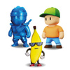 STUMBLE GUYS 3-pak Mr Stumble Dynamitron Banana Guy Rozciągliwe Figurki
