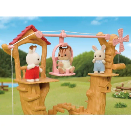 SYLVANIAN FAMILIES KOLEJKA LINOWA PLAC ZABAW FIGURKI 5452