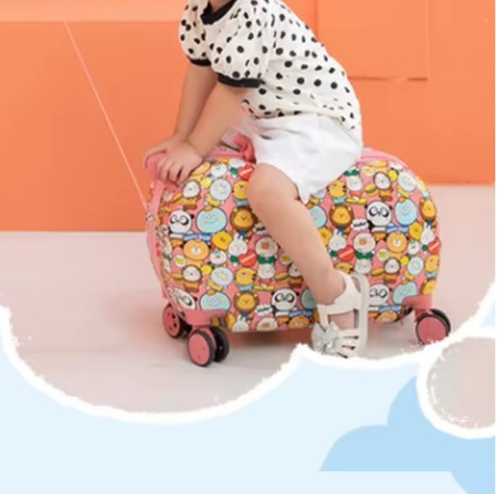 WALIZKA PODRÓŻNA JEŻDŻĄCA DZIECI KABINOWA JEŹDZIK BAGAŻ PODRĘCZNY KÓŁKACH