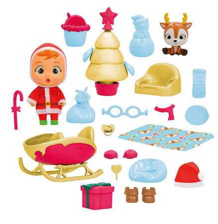 CRY BABIES KALENDARZ ADVENTOWY LALKA MIKOŁAJ RENIFER AKCESORIA