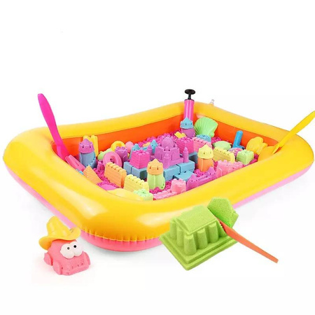 PIASEK KINETYCZNY 2 KG PIASKOWNICA FOREMKI 100 SZT