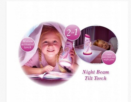 DISNEY PRINCESS KSIĘŻNICZKA LAMPKA LATARKA 2W1