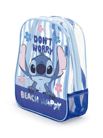 STITCH STICZ PLECAK PLECACZEK NA PLAŻĘ Z SIATECZKĄ DO PIASKU DLA DZIECI