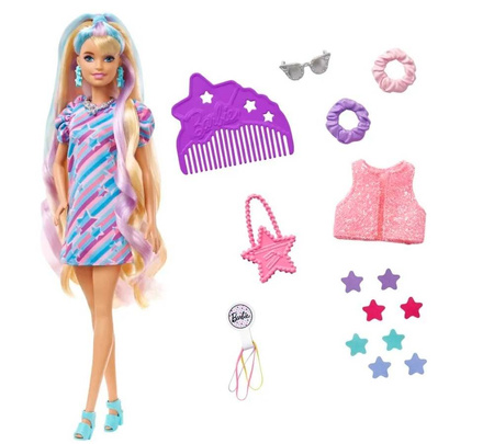 BARBIE LALKA TOTALLY HAIR FRYZURA DODATKI HCM87