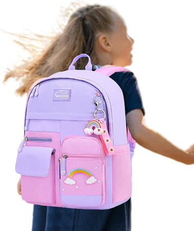 JEDNOROŻEC PLECAK SZKOLNY TORNISTER 1-3 BRELOK