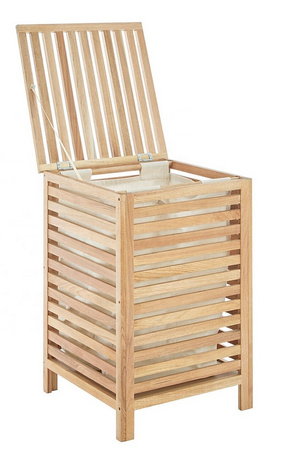 Kosz na pranie bambusowy jednokomorowy BAMBOO 40x40x57cm