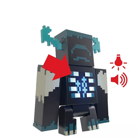 MINECRAFT figurka WARDEN NADZORACA z dźwiękami i światłem 15 cm