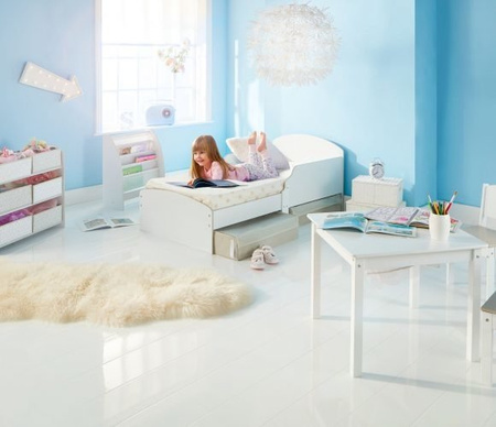 Białe Łóżko Łóżeczko dla dzieci + Szuflady