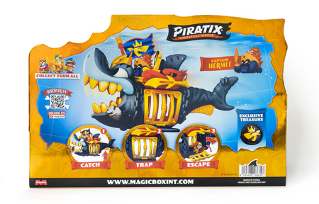 PIRATIX KING Shark Golden Teeth Złoty Rekin z Klatką