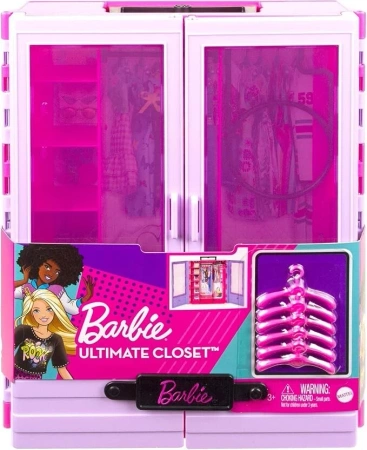 BARBIE SZAFA MARZEŃ NA UBRANKA GARDEROBA DLA LALKI WIESZAKI + LALKA MATTEL