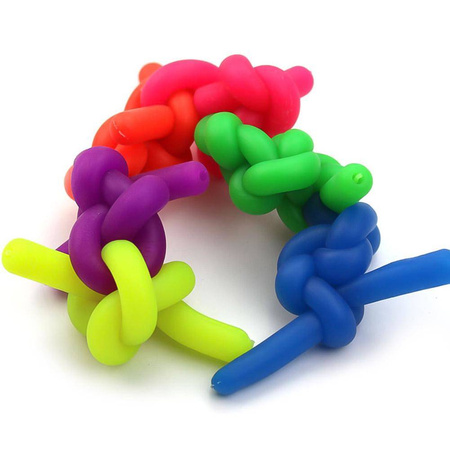 MAKARON SZNUREK GNIOTEK ANTYSTRESOWE FIDGET 6 SZT