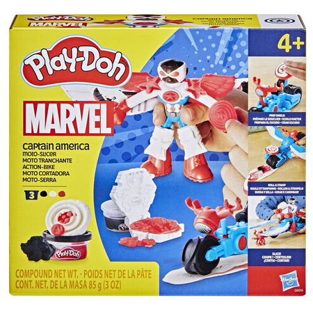 Play-Doh Marvel Captain America Motocykl Figurki Akcji Foremki 3 Ciastoliny