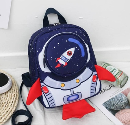 KOSMOS RAKIETA PLECAK PLECACZEK DZIECI + SMYCZ