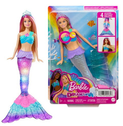 BARBIE DREAMTOPIA LALKA SYRENKA MALIBU ŚWIECĄCA HDJ36
