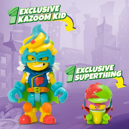 Super Things Zings Superthings Pojazd TURBO ICE + Kazoom KID Figurki Cone