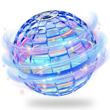 LATAJĄCA KULA BOOMERANG SPINNER LED UFO PIŁKA ŚWIECĄCA STEROWANA RĘKĄ