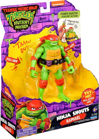 WOJOWNICZE ŻÓŁWIE NINJA Figurka DŹWIĘK RAPHAEL 14c