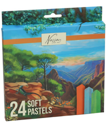 PASTELE SUCHE MIĘKKIE KREDKI PASTELOWE ZESTAW 24 SZT KREDA PASTELOWA PASTEL