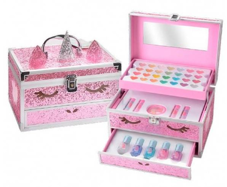 ZESTAW KOSMETYKÓW DZIECI KUFEREK JEDNOROŻEC BROKAT