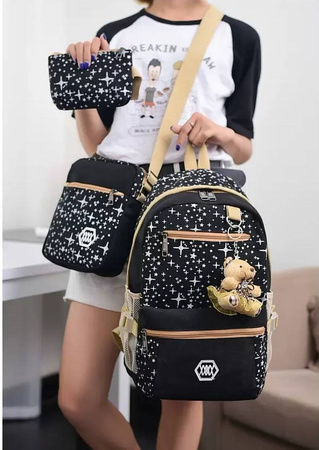 PLECAK SZKOLNY TORNISTER TORBA PIÓRNIK 3W1 BRELOK