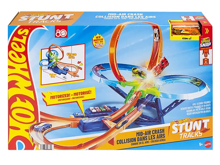 HOT WHEELS STUNT TRUCKS Powietrzna kraksa + autko, zestaw dla dzieci +5