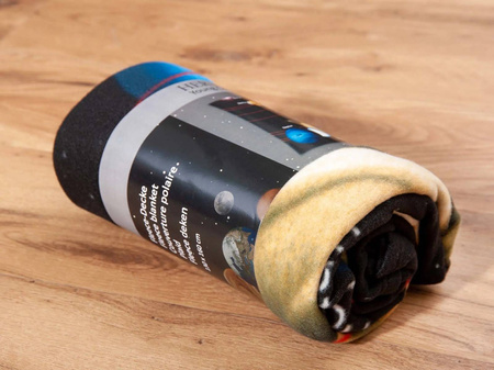 KOSMOS PLANETA CIEPŁY DUŻY KOC KOCYK PLED 130X160