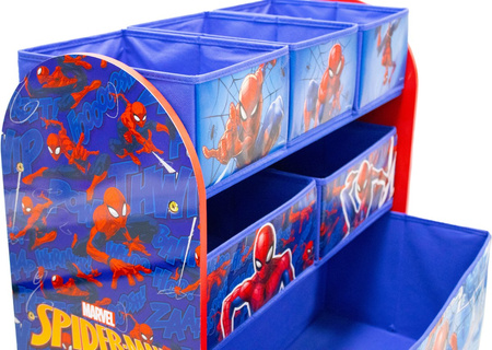 SPIDERMAN SPIDER MAN REGAŁ DLA DZIECI POJEMNIKI NA ZABWKI ORGANIZER MEBLE