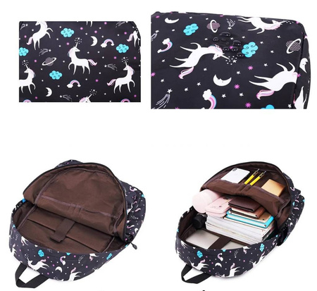 JEDNOROŻEC PLECAK SZKOLNY TORBA PIÓRNIK 3W1