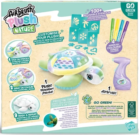 AIRBRUSH Plush Nature Żółw z aerografem Maskotka Pokoloruj pluszaka