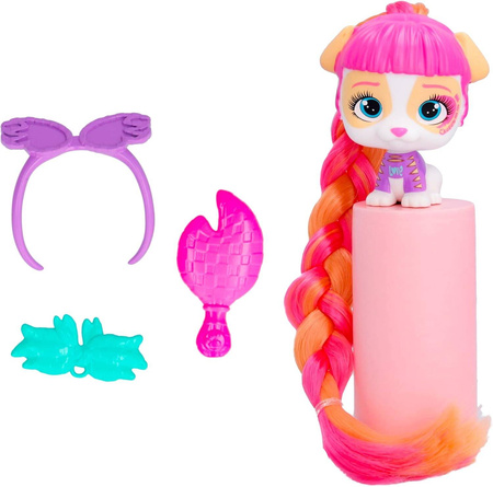 VIP PETS MINI FANS BOW POWER S5 LALKA PIESEK FIGURKA Długie Włosy JESSIE