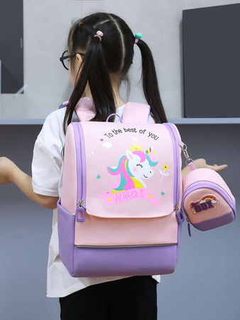 JEDNOROŻEC TORNISTER PLECAK SZKOLNY + PIÓRNIK