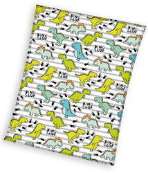 DINOZAURY DINO KOC KOCYK NARZUTA PLED PRZEDSZKOLA