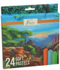 PASTELE SUCHE MIĘKKIE KREDKI PASTELOWE ZESTAW 24 SZT KREDA PASTELOWA PASTEL