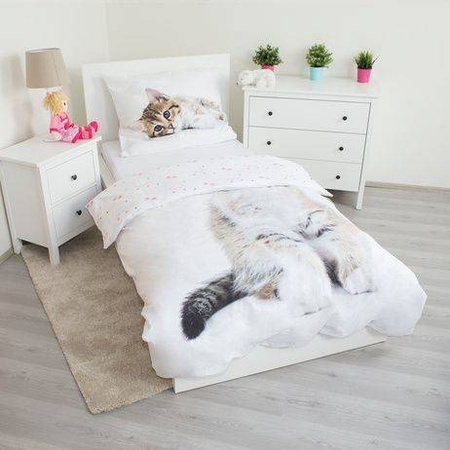 KOT KOTEK KOTKI POŚCIEL 140X200 DLA DZIECI BAWEŁNA