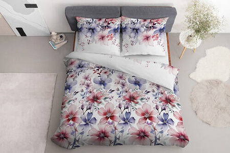 POŚCIEL KWIATY KWIATKI WZORY BAWEŁNIANA BAWEŁNA DO SYPIALNI 160X200