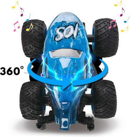 AUTO ZDALNIE STEROWANE KASKADERSKIE 360 1:20 AKUMULATOR MUZYKA ŚWIATŁA