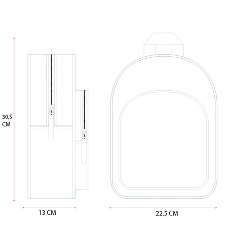 Plecak Stitch z kieszonką z odstającymi pluszowymi uszkami 3D